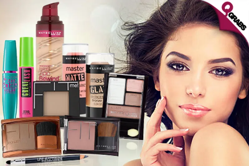 From QR30 Glam Up with Maybelline New York Makeup - Choose from Eyeliner, Mascara, Blush, Bronzer & More! (Up to QR64 Value)